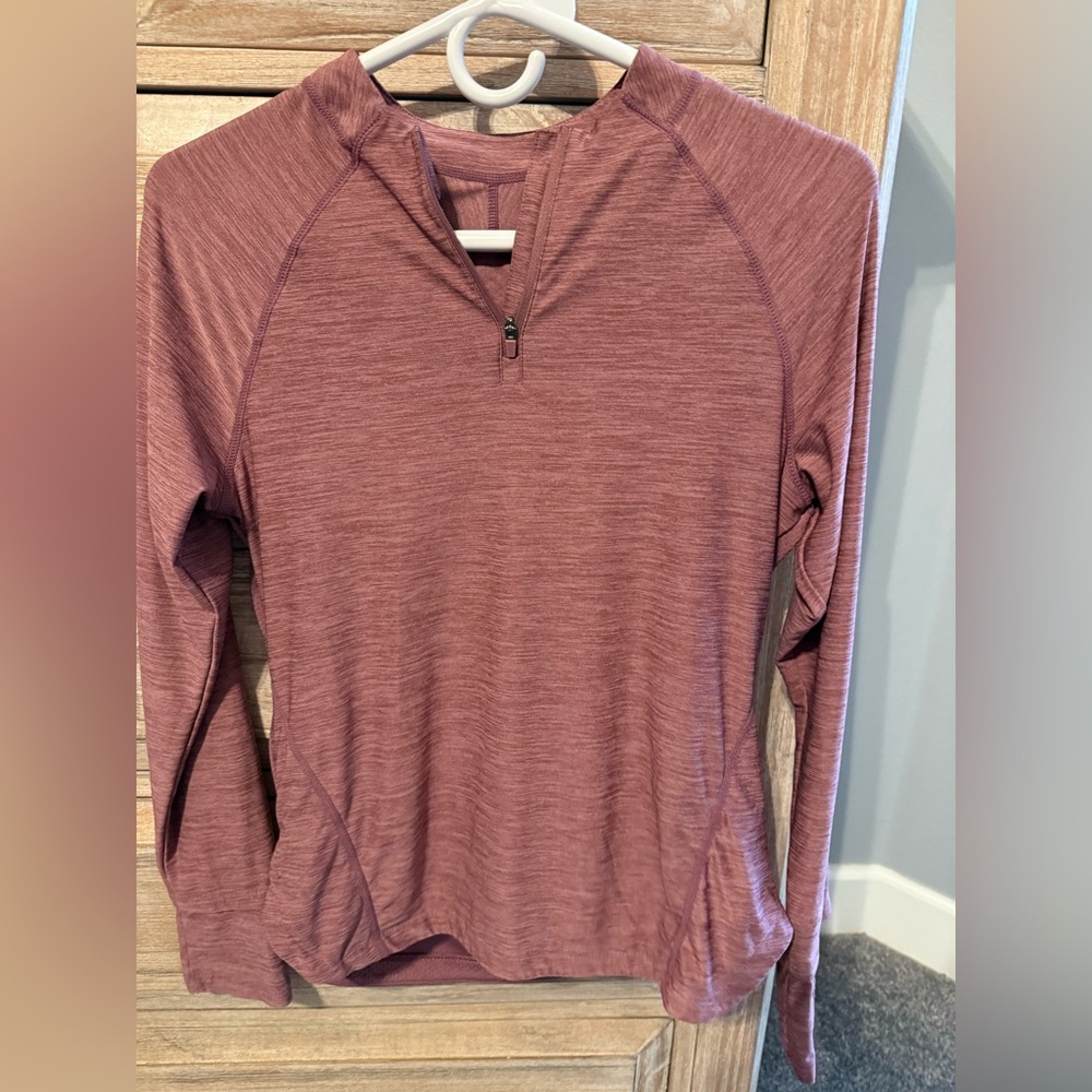 Baleaf Women's Dusty Rose Quarter-Zip Athletic  Top size Small